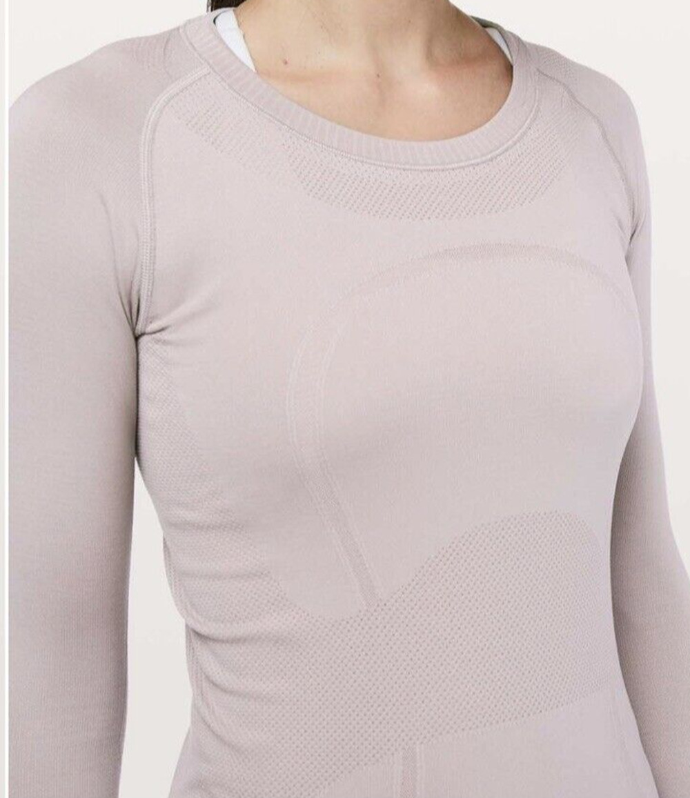 Women's 10 Lululemon long sleeve swiftly tech Crew neck blush pink